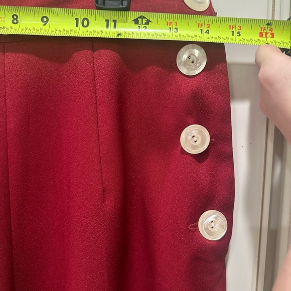 Vivien of Holloway Red High-Waisted Pants - Picture 3 of 4